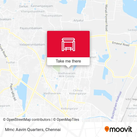 Mmc Aavin Quarters map