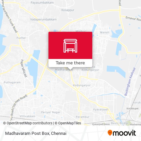 Madhavaram Post Box map