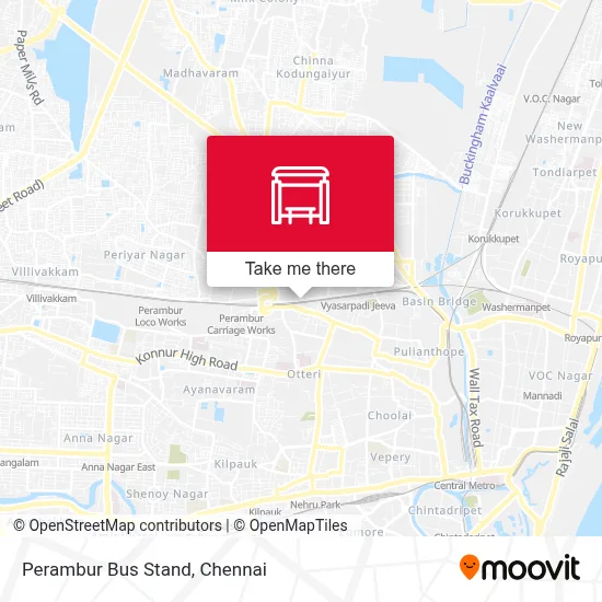 Perambur Bus Stand map