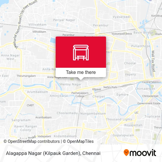 Alagappa Nagar (Kilpauk Garden) map