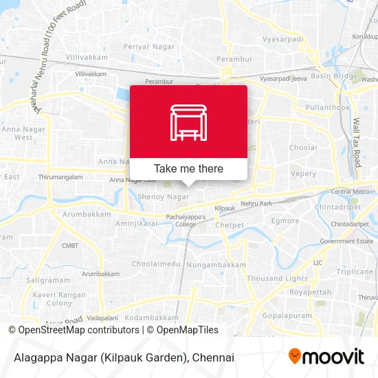 Alagappa Nagar (Kilpauk Garden) map