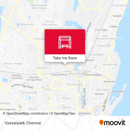 Vyasarpadi map