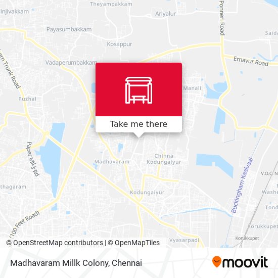 Madhavaram Millk Colony map