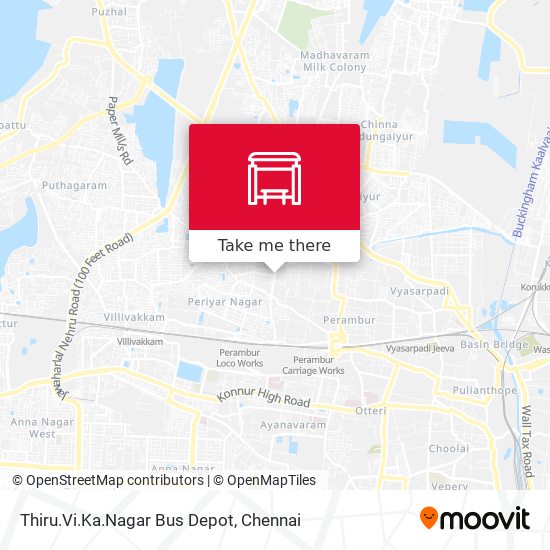 Thiru.Vi.Ka.Nagar Bus Depot map