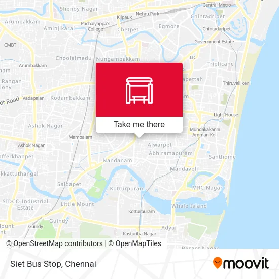 Siet Bus Stop map