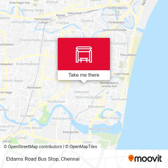 Eldams Road Bus Stop map