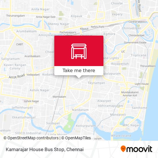 Kamarajar House Bus Stop map