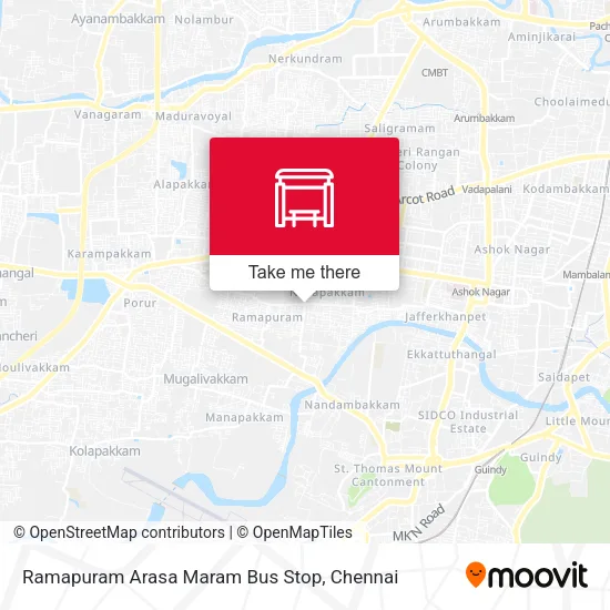 Ramapuram Arasa Maram Bus Stop map