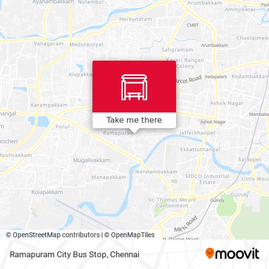 Ramapuram City Bus Stop map