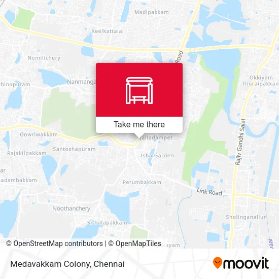 Medavakkam Colony map