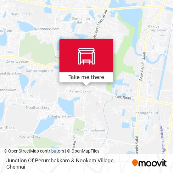 Junction Of Perumbakkam & Nookam Village map