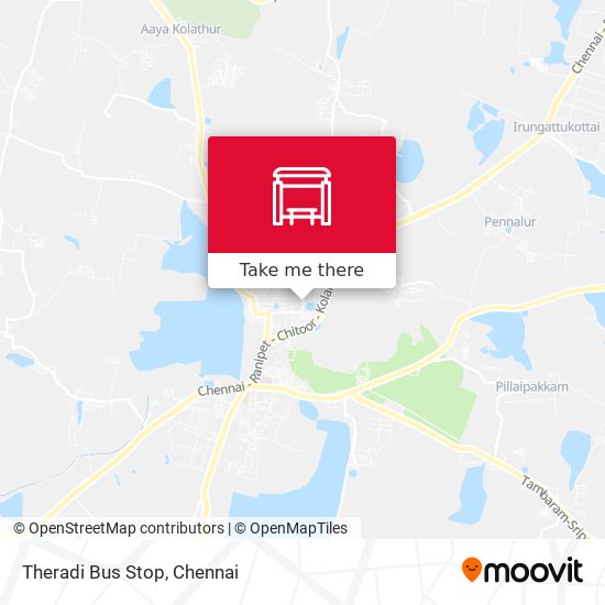 Theradi Bus Stop map