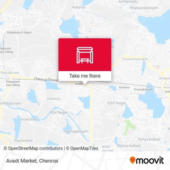 Avadi Market map