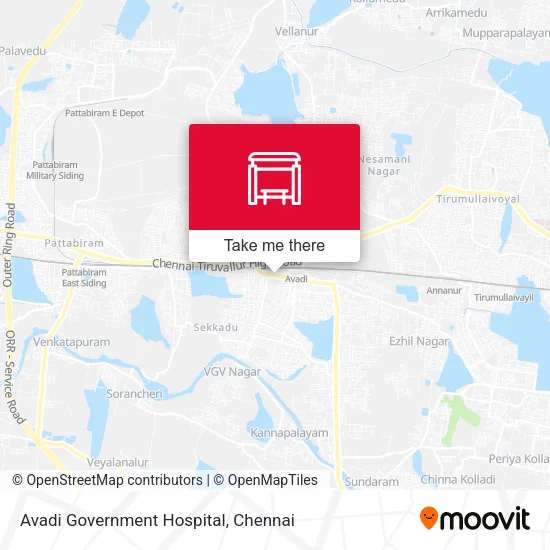Avadi Government Hospital map