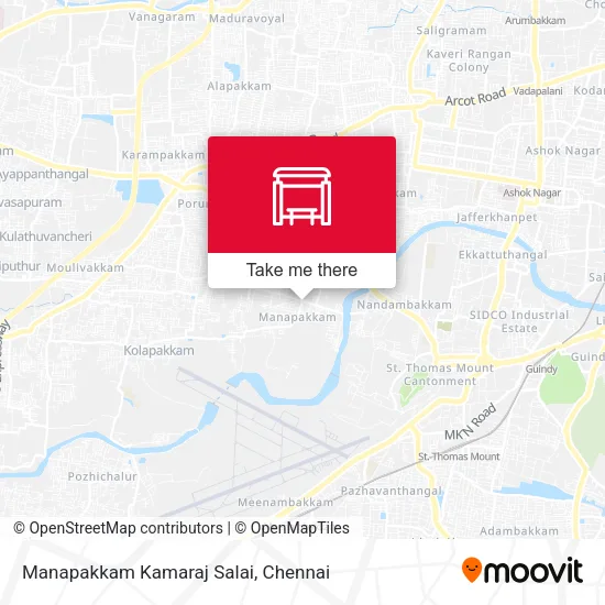 Manapakkam Kamaraj Salai map