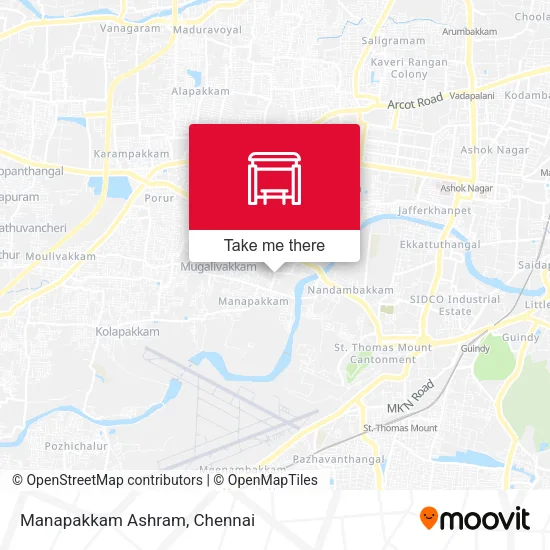 Manapakkam Ashram map