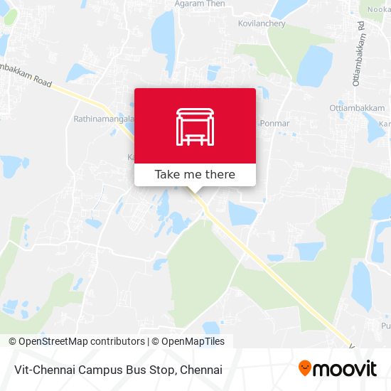 Vit-Chennai Campus Bus Stop map