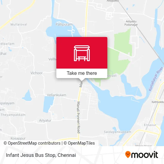 Infant Jesus Bus Stop map