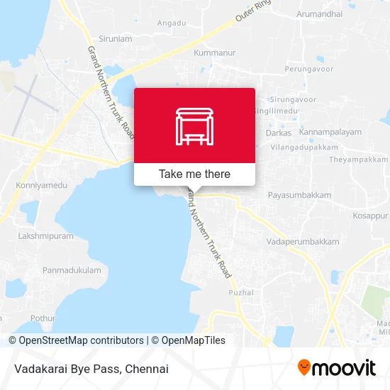 Vadakarai Bye Pass map