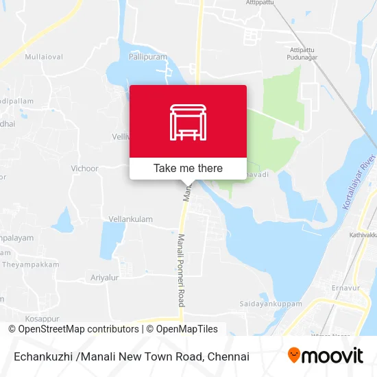 Echankuzhi /Manali New Town Road map
