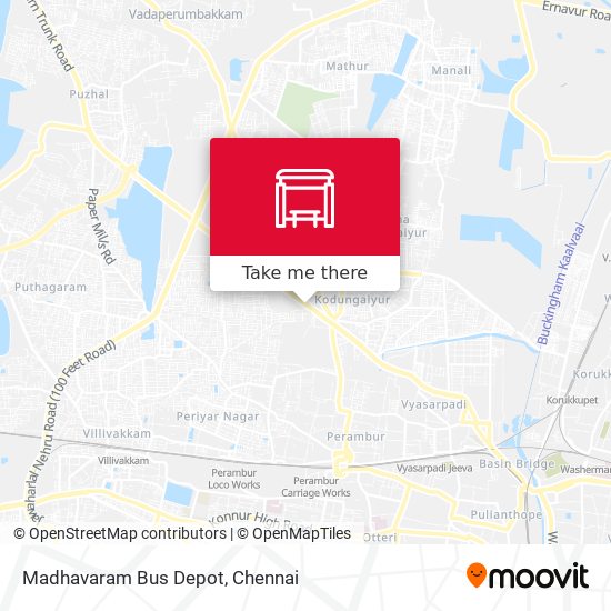 Madhavaram Bus Depot map