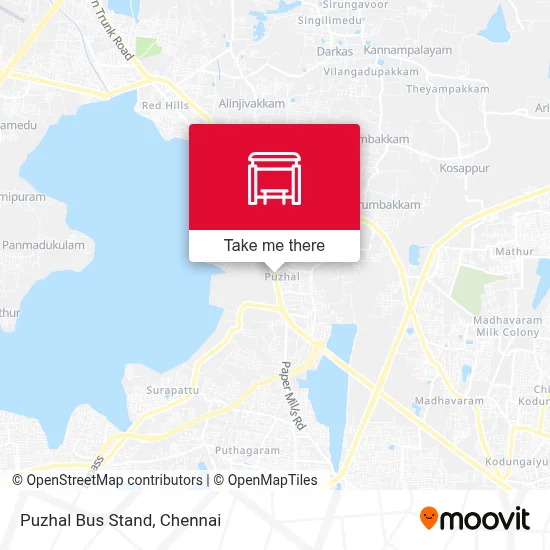 Puzhal Bus Stand map
