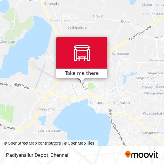 Padiyanallur Depot map