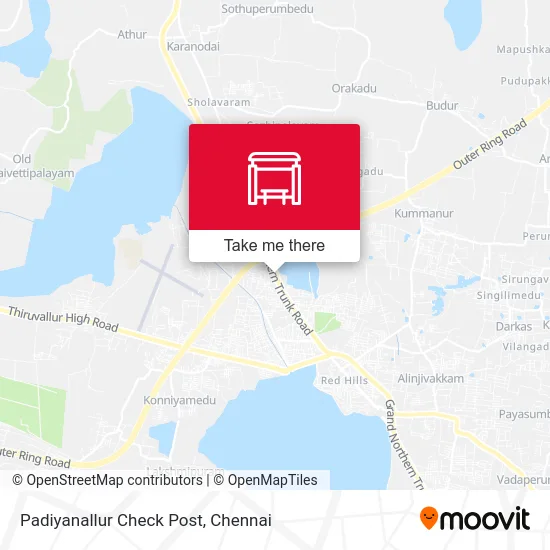Padiyanallur Check Post map