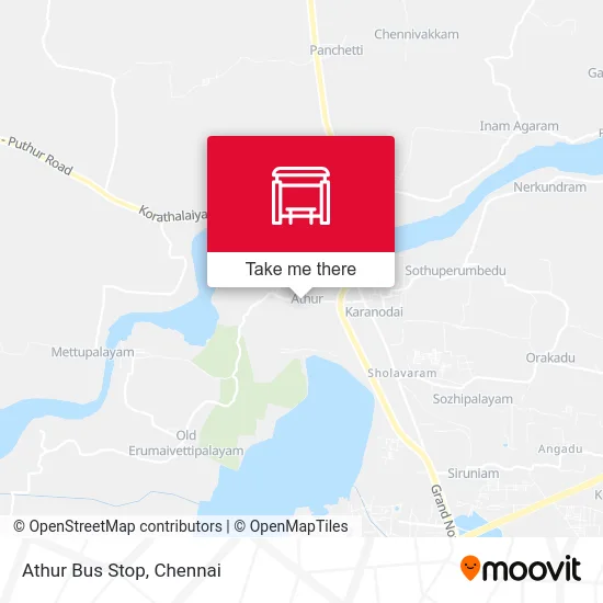 Athur Bus Stop map