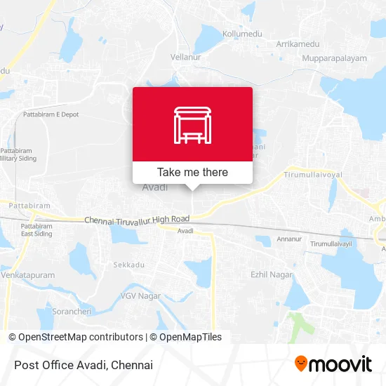 Post Office Avadi map