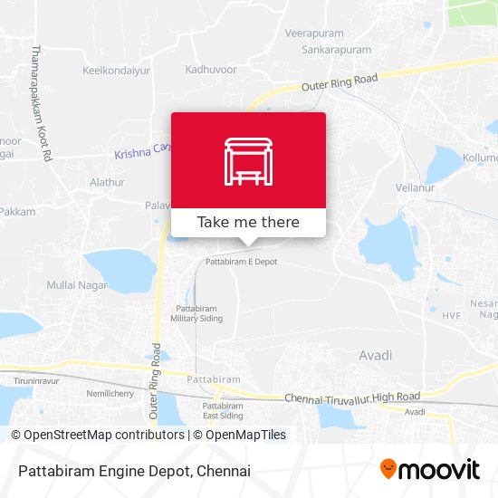 Pattabiram Engine Depot map