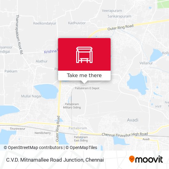 C.V.D. Mitnamallee Road Junction map
