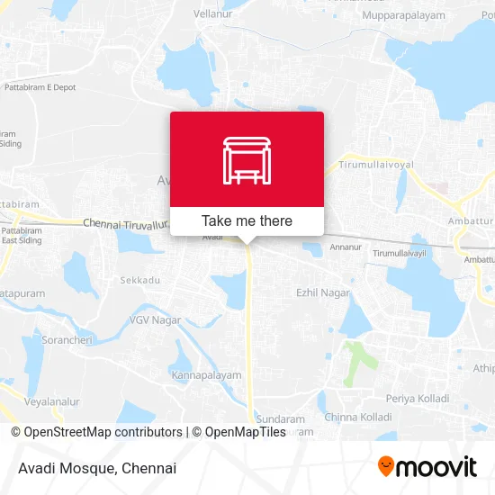 Avadi Mosque map