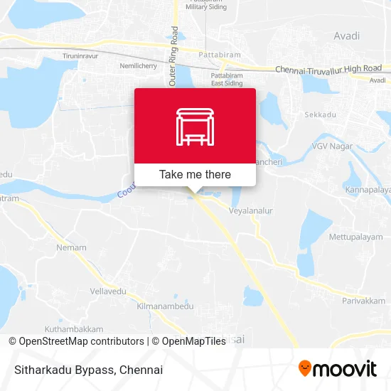 Sitharkadu Bypass map