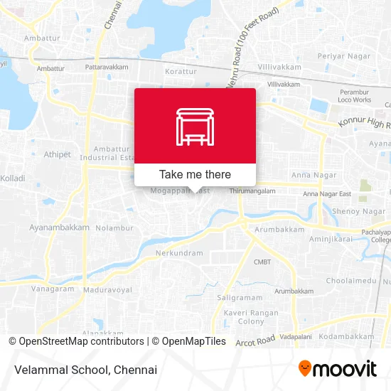 Velammal School map