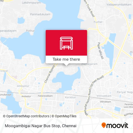 Moogambigai Nagar Bus Stop map