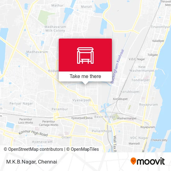 M.K.B.Nagar map