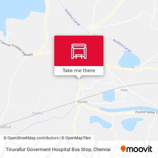 Tiruvallur Goverment Hospital Bus Stop map
