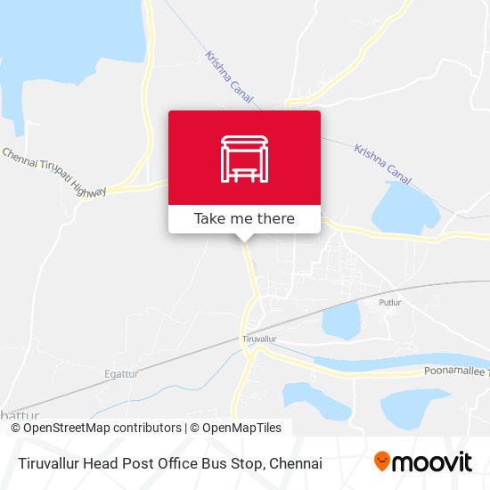 Tiruvallur Head Post Office Bus Stop map