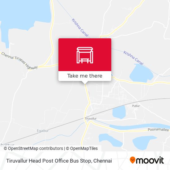 Tiruvallur Head Post Office Bus Stop map