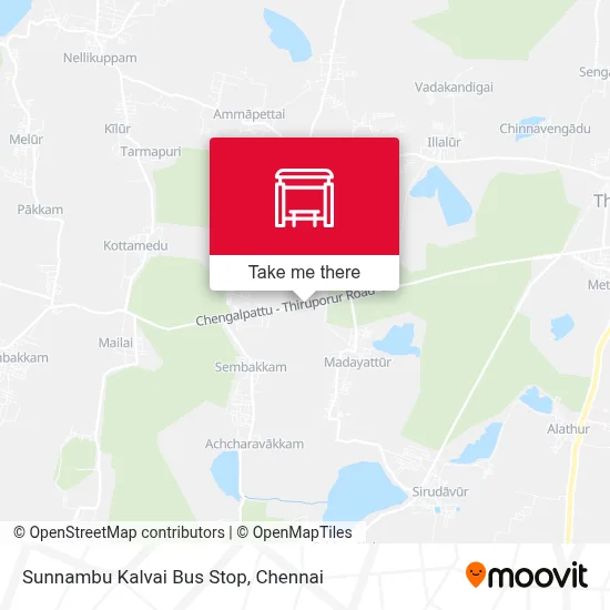 Sunnambu Kalvai Bus Stop map