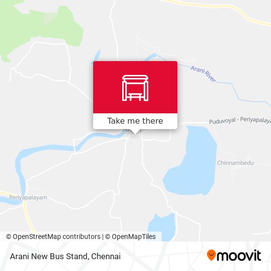 Arani New Bus Stand map