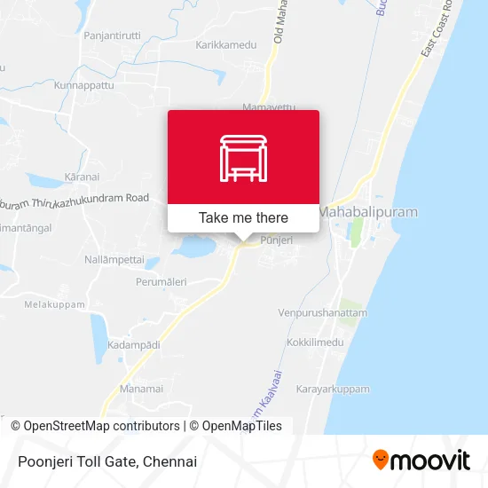 Poonjeri Toll Gate map