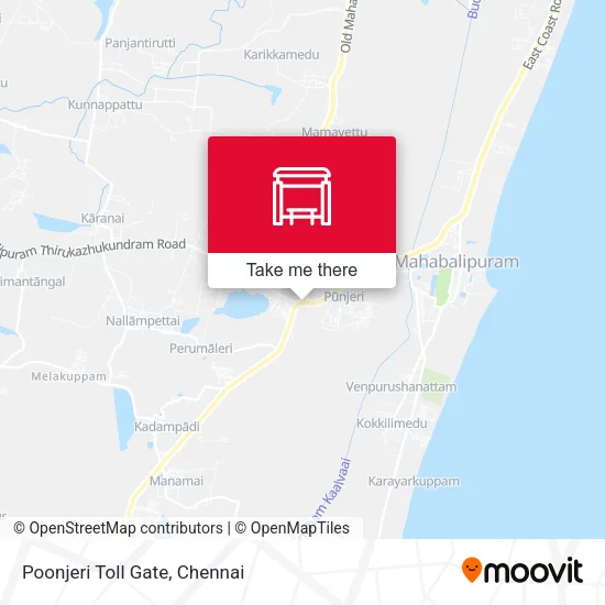 Poonjeri Toll Gate map
