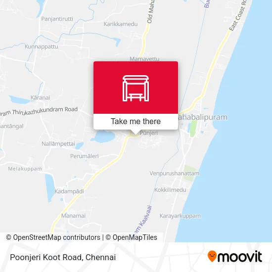 Poonjeri Koot Road map