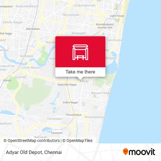 Adyar Old Depot map