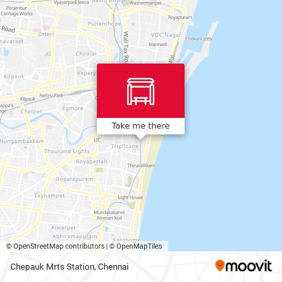 Chepauk Mrts Station map