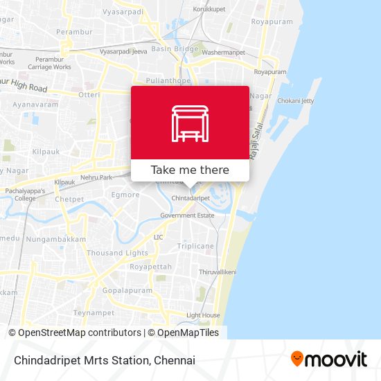Chindadripet Mrts Station map