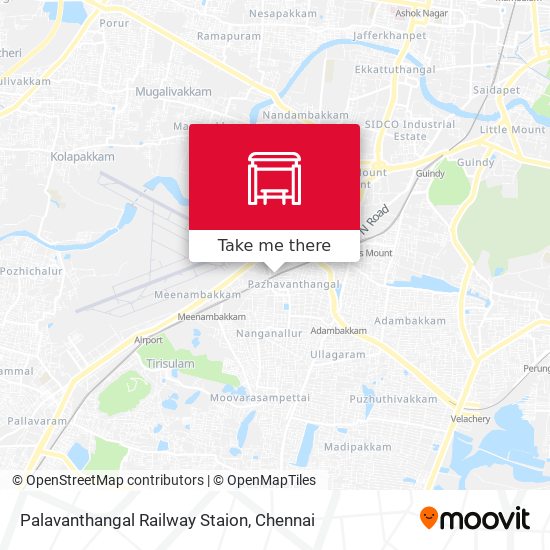 Palavanthangal Railway Staion map