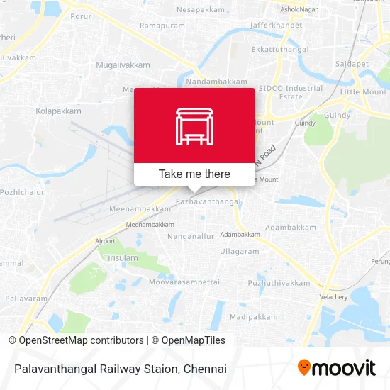 Palavanthangal Railway Staion map